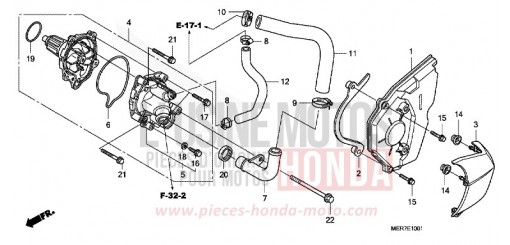 WASSERPUMPE (CBF600S8/SA8/N8/NA8) CBF600NA8 de 2008